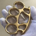 Mirror Polish Brass Knuckle Duster Bottle Opener Savage Design EDC Tool - Image 5
