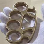 Stonewashed Brass Bottle Opener and Knuckle Duster EDC Tool - Image 4