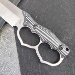 Dual Heart Outdoor Knife with Knuckle Duster Self-Defense Blade - Imagen 7