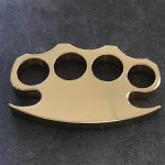 Polished Brass Self-Defense Knuckle Duster Everyday Carry Tool - Image 3