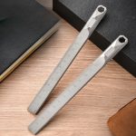 Straight Ruler Titanium Alloy Self-defense Crowbar EDC Tool - Image 2