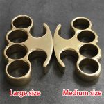 Classic Old-Style Brass Knuckle Duster with Stonewashed Finish - Image 8