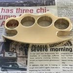 Polished Brass Self-Defense Knuckle Duster Everyday Carry Tool - Image 9